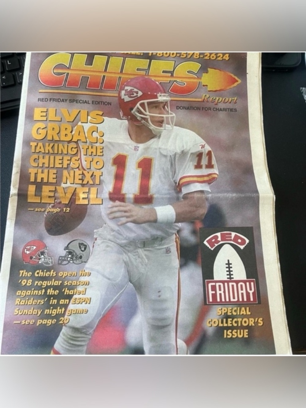 1998 Kansas City Chiefs Newspaper Red Friday Edition